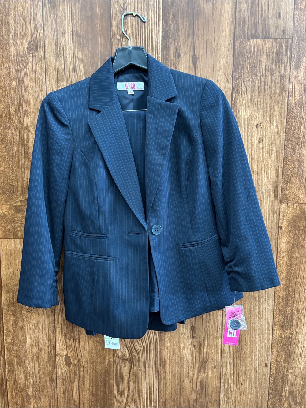 9 & Co. Boys Navy Pinstripe Blazer and Pants